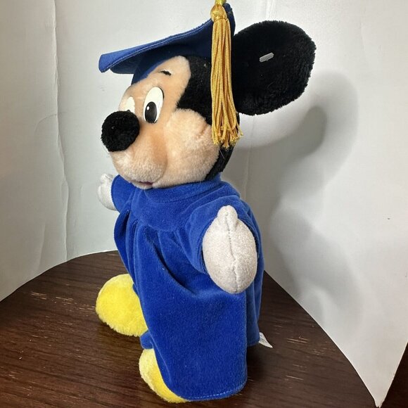 Vintage Graduation Mickey Mouse 90s Walt Disney World Plush - Picture 8 of 9